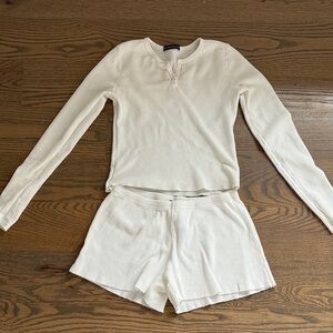 Comfortable Brandy Melville White Set